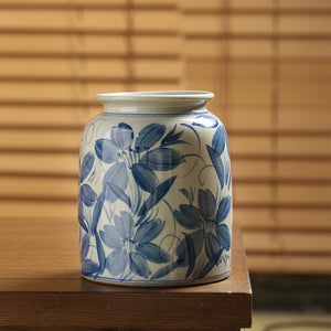 Blue and White Modern Asian Vase - Staunton and Henry
