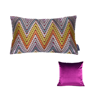 Chevron Pattern Throw Cushions - Staunton and Henry